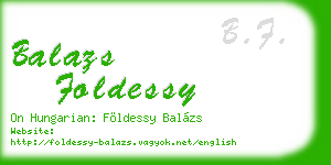 balazs foldessy business card