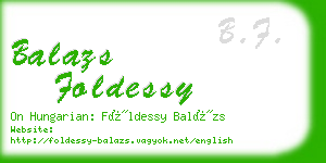 balazs foldessy business card